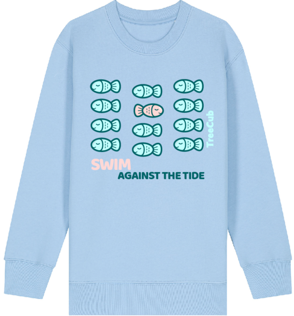 Swim Against the Tide Kids Sweater